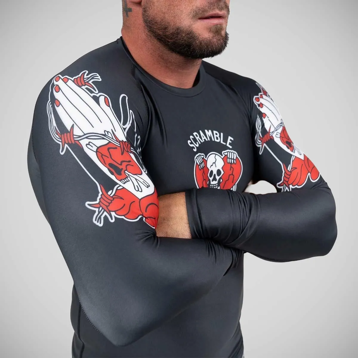 Black Scramble Peace and Violence Rash Guard