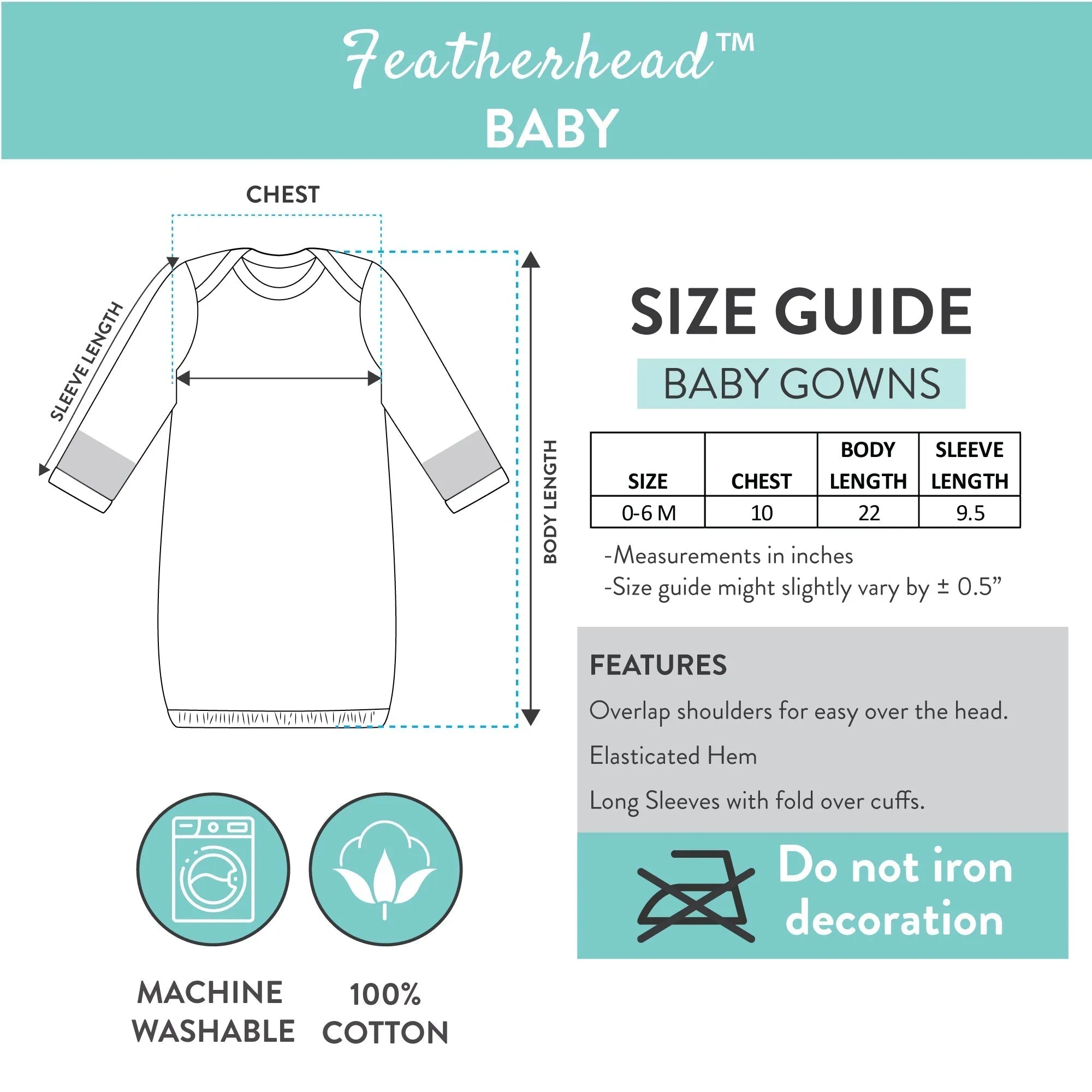 FS-506 Baby Gown 2pk Blue Mountains With Sky Blue