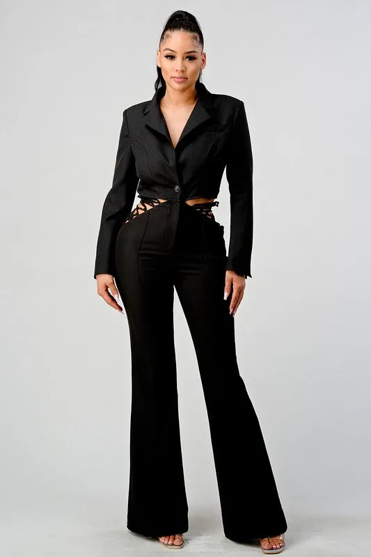 ON BUSINESS CASUAL BLAZER AND PANTS SET