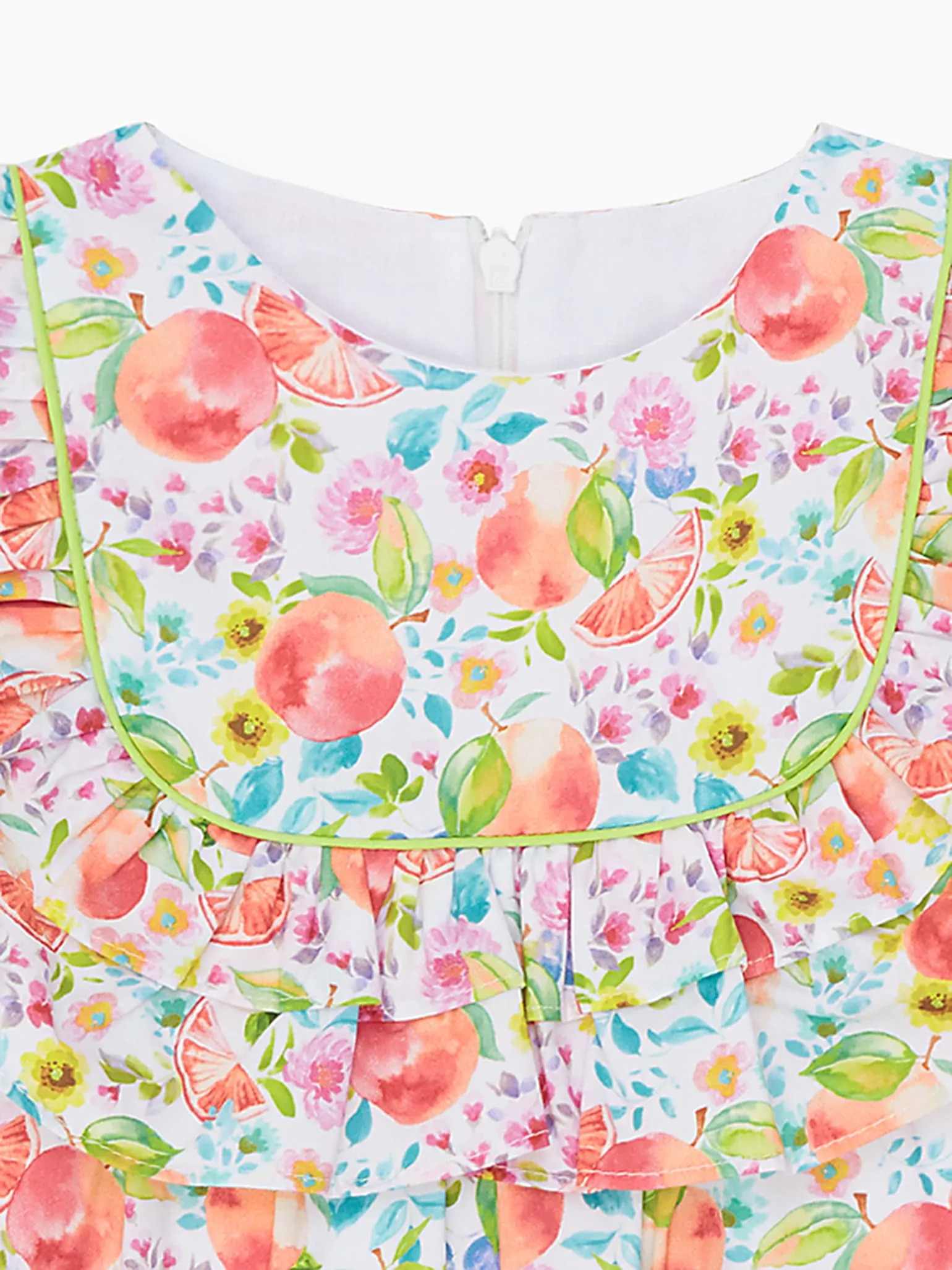 Orange Floral Paloma Girl Dress